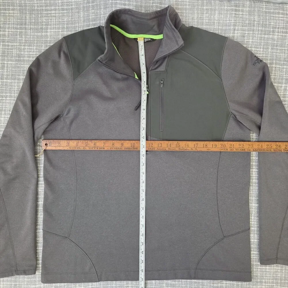 THE NORTH FACE Flash Dry XD 1/2 Zip Pullover Fleece Gray Jacket Men's L SEE DESC